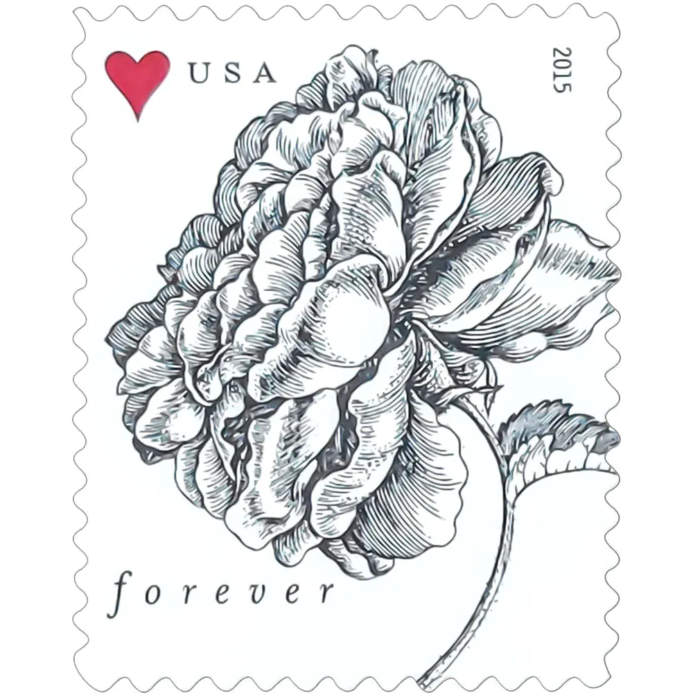 Vintage Rose Forever Stamps