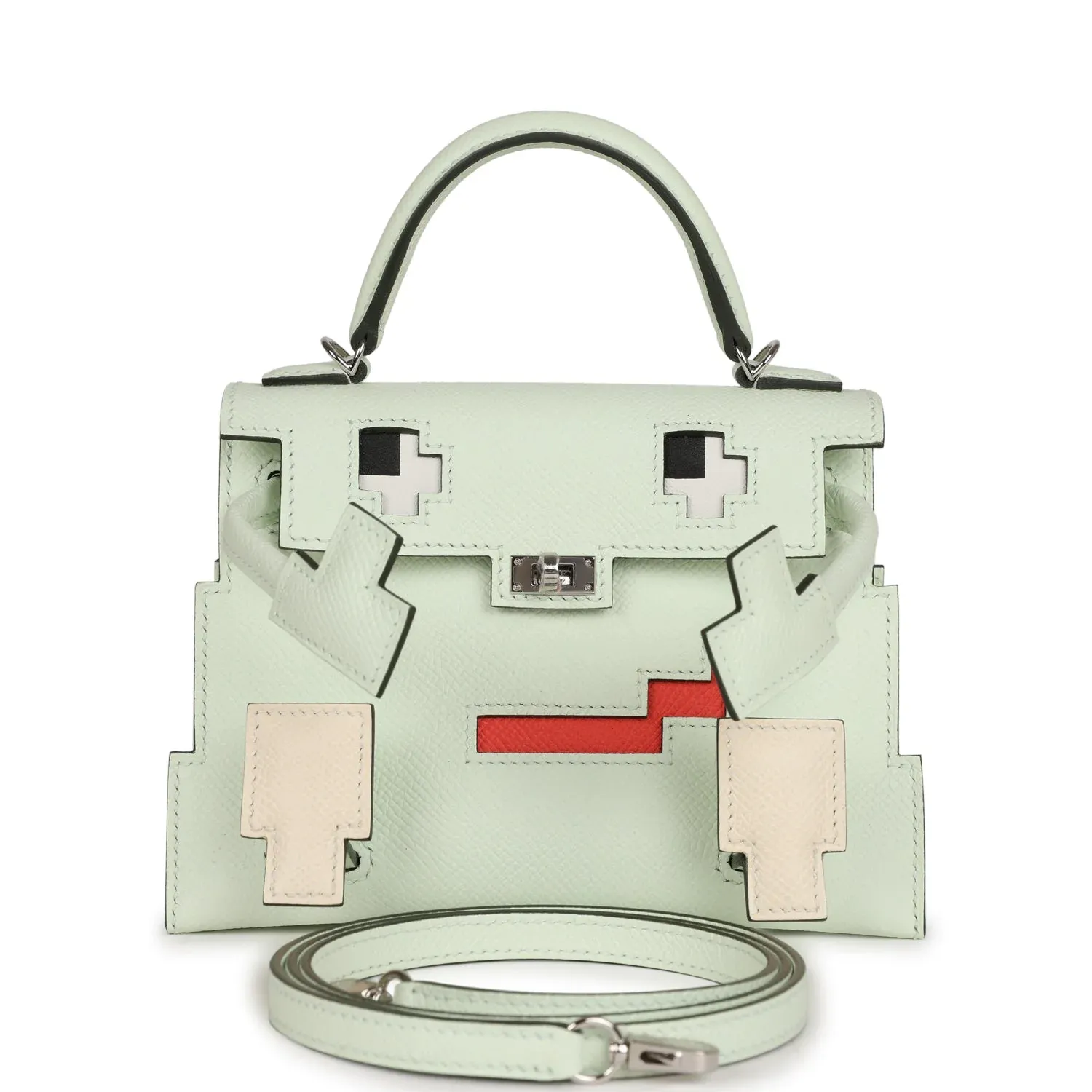 Hermès “Quelle Idolle” Picto Kelly Doll Vert Fizz Epsom Palladium Hardware