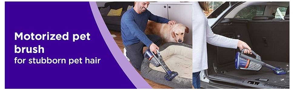 BLACK+DECKER dustbuster furbuster AdvancedClean+ Cordless Pet Handheld Vacuum, Home, (HHVK515JP07)