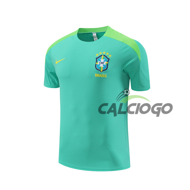 Maglia Brazil Verde Manica Corta Jersey 2024-2025