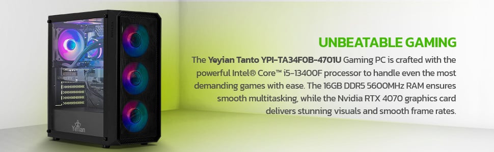 Yeyian Tanto YPI-TA34F0B-4701U Gaming Desktop