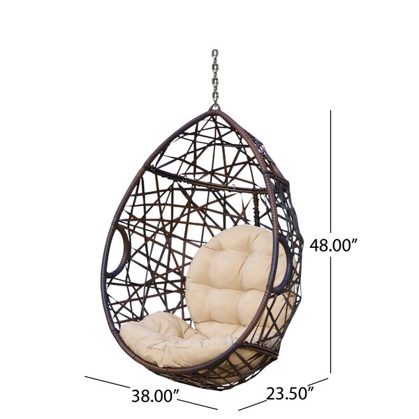 Robert Wicker Tear Drop Hanging Swing Chair