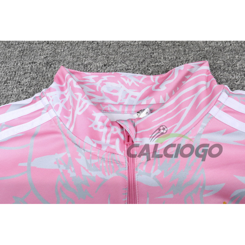 Tuta Real Madrid Felpa Zips Rosa 2023-2024