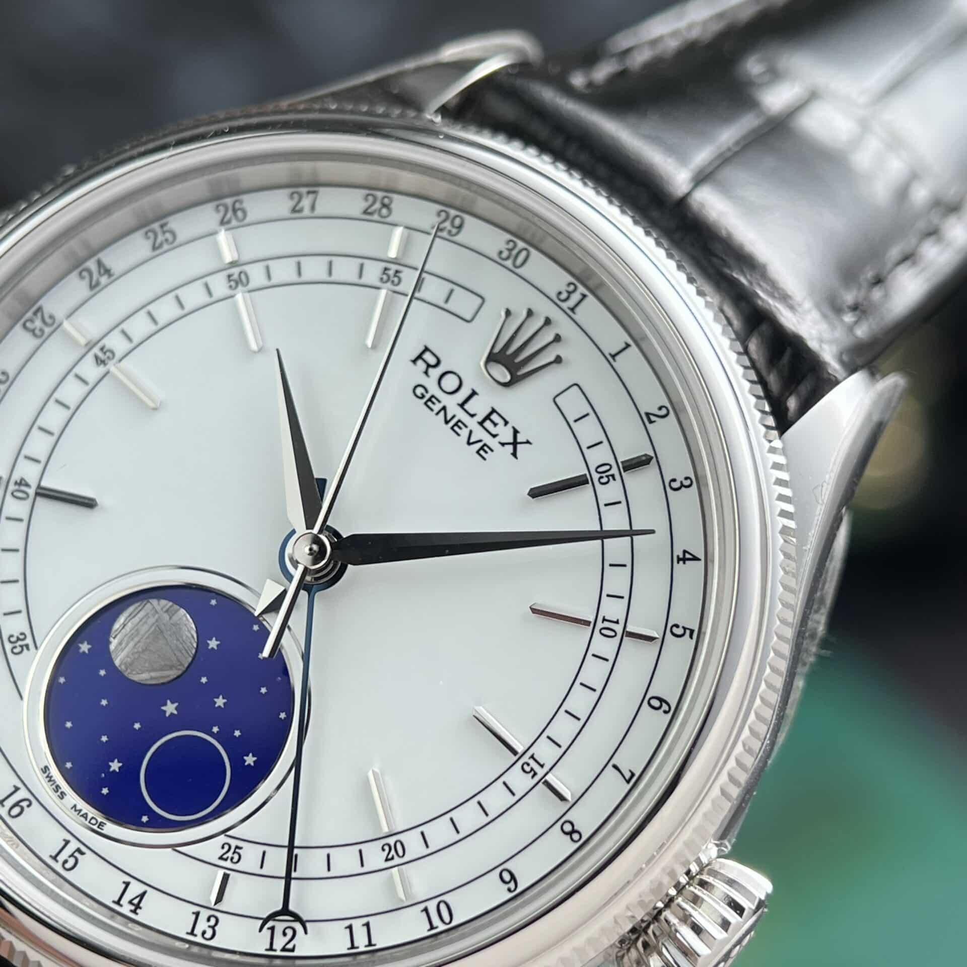 GYL Rolex Cellini Moonphase 50535 Rose Gold Leather Best Replica 39mm-GYL-GaiYalun