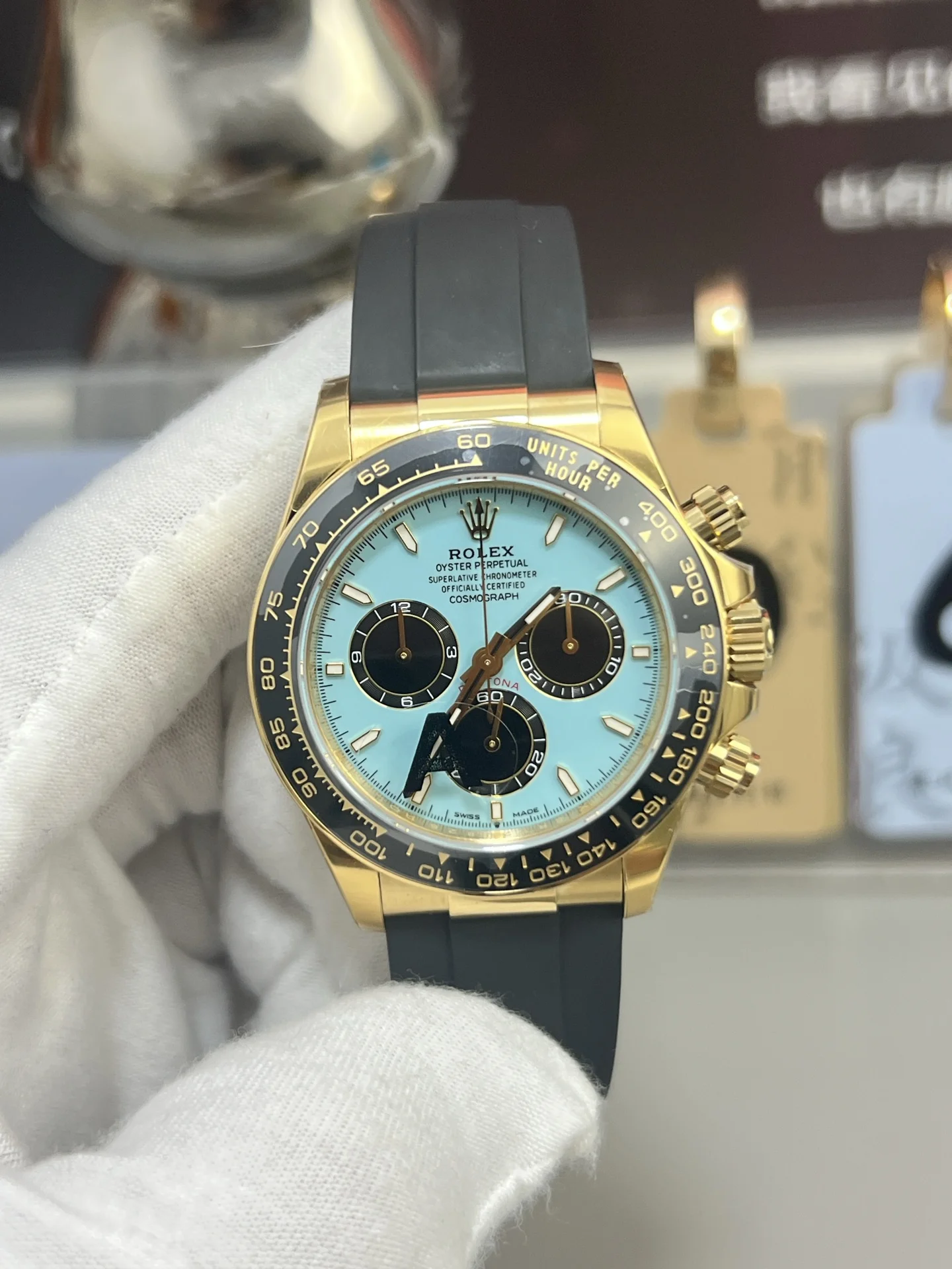 GYL Rolex Cosmograph Daytona “Tiffany” Turquoise Dial Rubber Strap (126518LN) 11 Super Clone – DD4131 Movement-GYL-GaiYalun