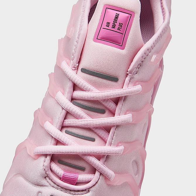 Front view of Women's Nike Air VaporMax Plus Running Shoes in Pink Foam/Playful Pink Click to zoom