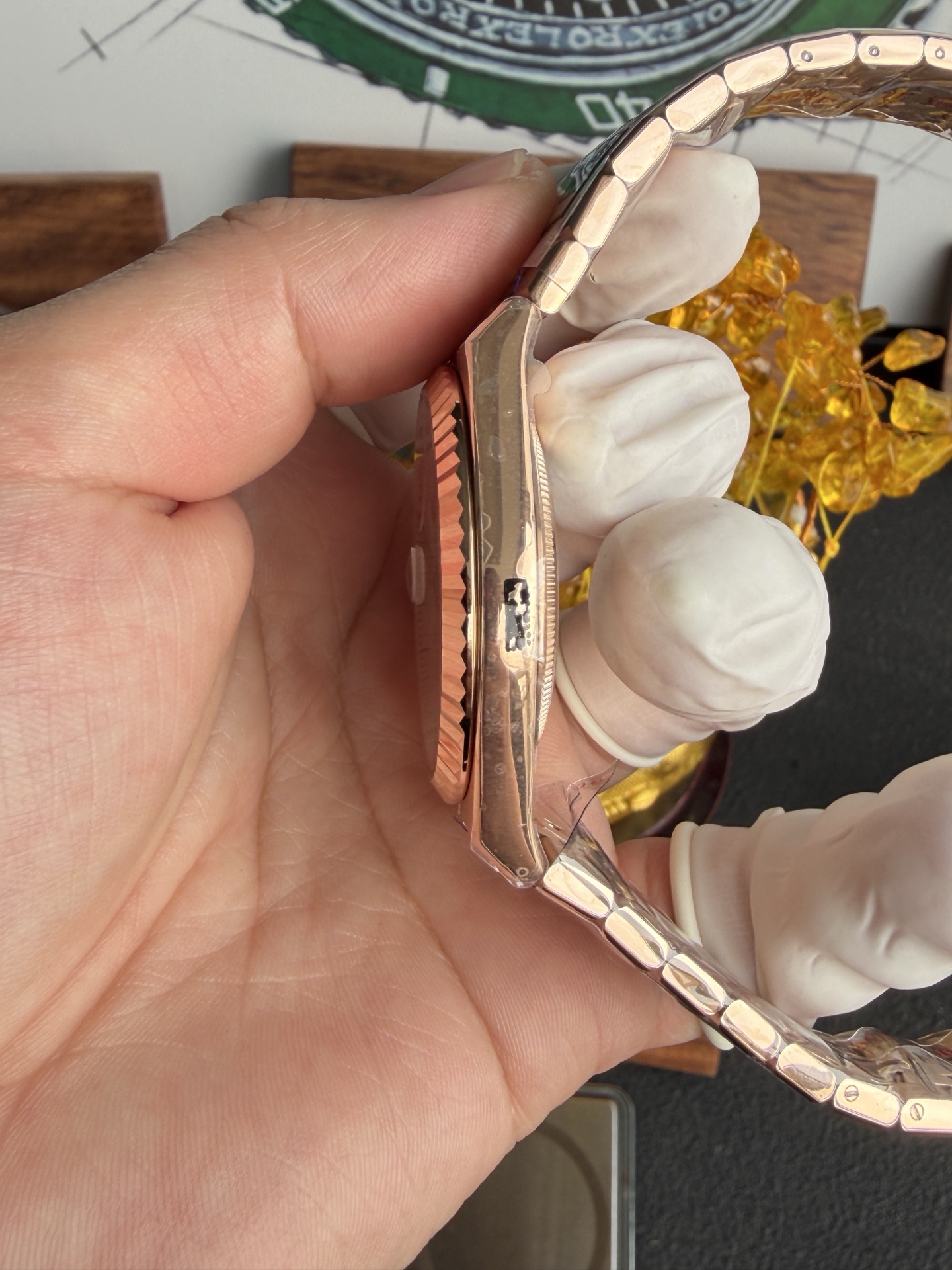 GYL Rolex Land-Dweller 127335-0001 Rose Gold White Honeycomb-motif Dial Best Replica BPF 40mm-GYL-GaiYalun
