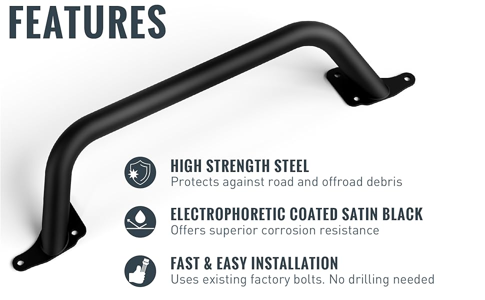 Rocktrix Jeep JL Brush Guard Black
