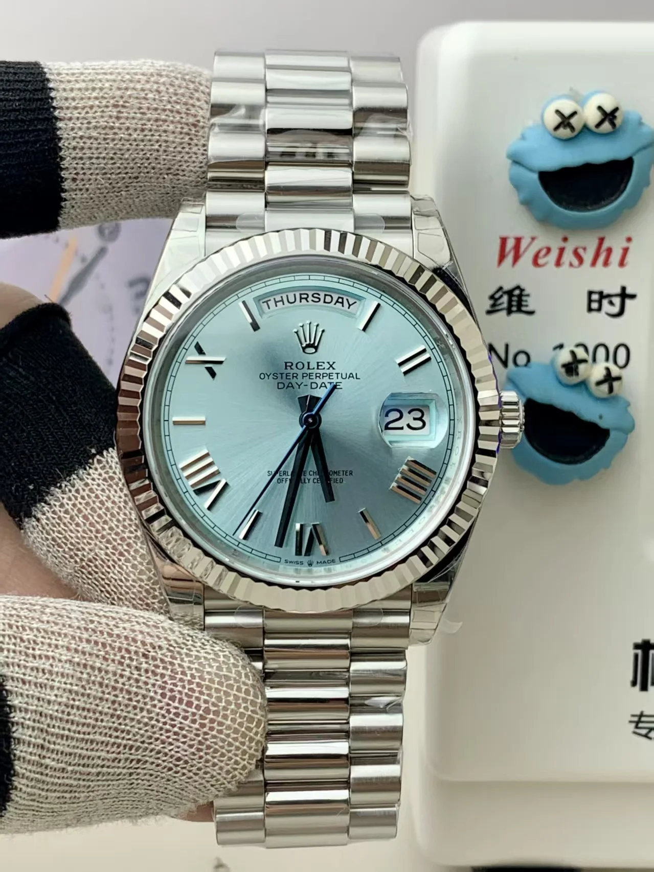 GYL Rolex Day-Date 40 Platinum Ice Blue Dial (228236) 11 Super Clone – DD3255 Movement-GYL-GaiYalun