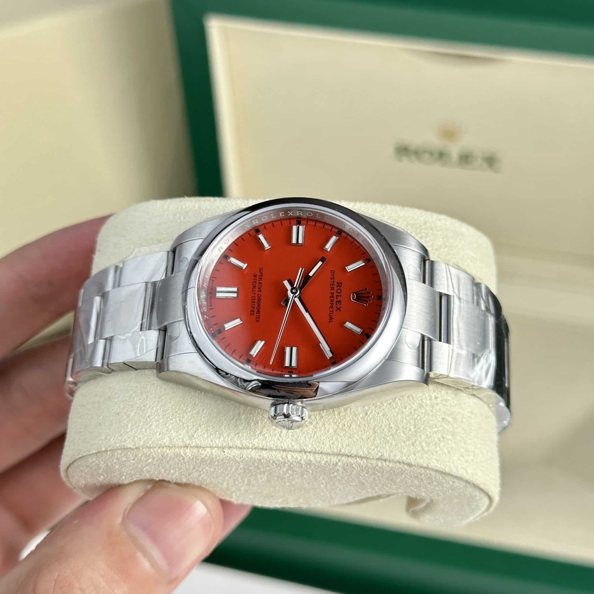 GYL Rolex Oyster Perpetual 41 124300-0007 Red Coral Dial Top Quality Replica Clean Factory-GYL-GaiYalun