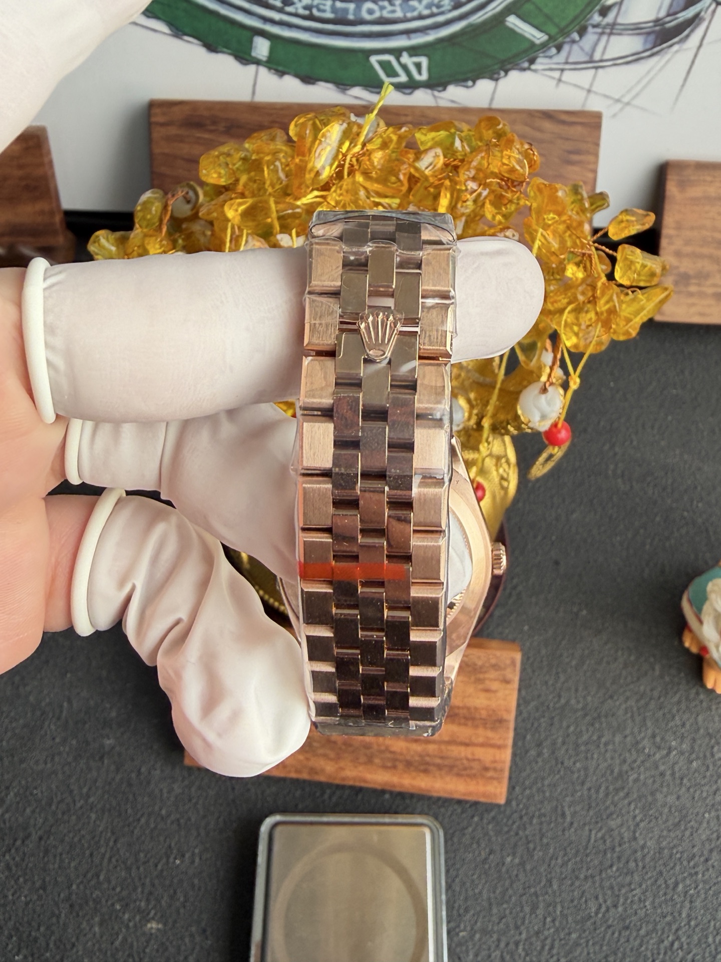 GYL Rolex Land-Dweller 127335-0001 Rose Gold White Honeycomb-motif Dial Best Replica BPF 40mm-GYL-GaiYalun