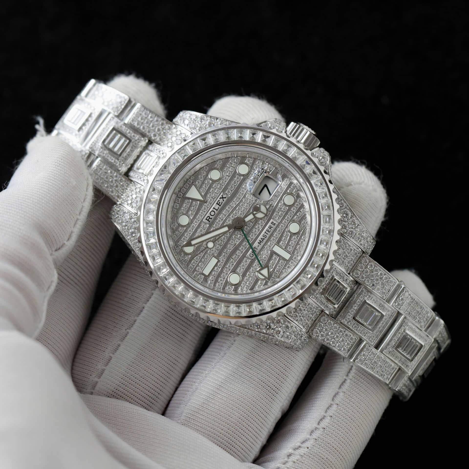 GYL Rolex GMT-Master II 116769TBR Iced Out VVS1 Moissanite Best Replica 40mm-GYL-GaiYalun