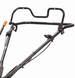 Convenient loop handle design allows operation from either side