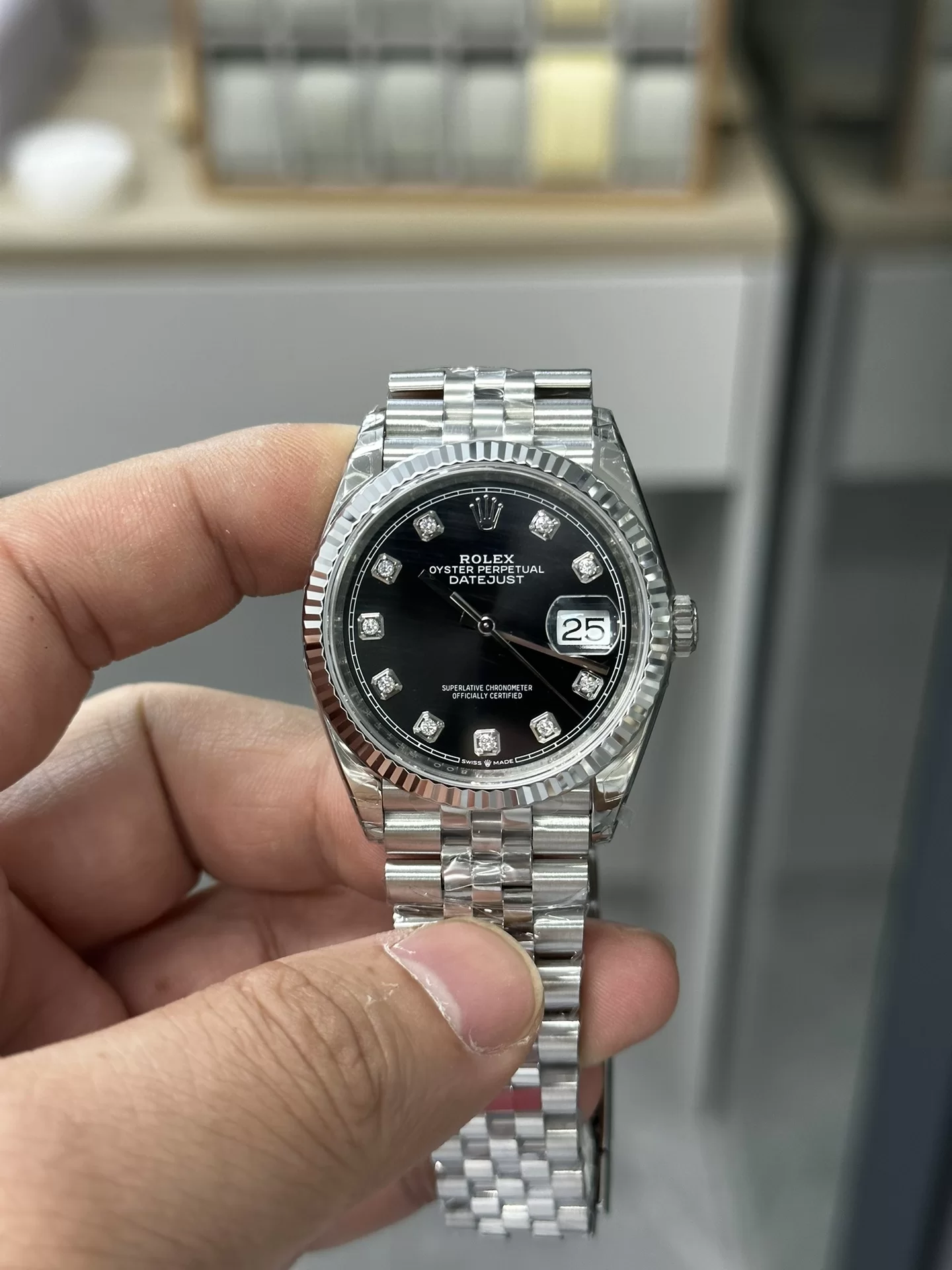 GYL Rolex Datejust 36mm Black Diamond Dial Jubilee Bracelet (126234) 11 Super Clone – DD3235 Movement-GYL-GaiYalun