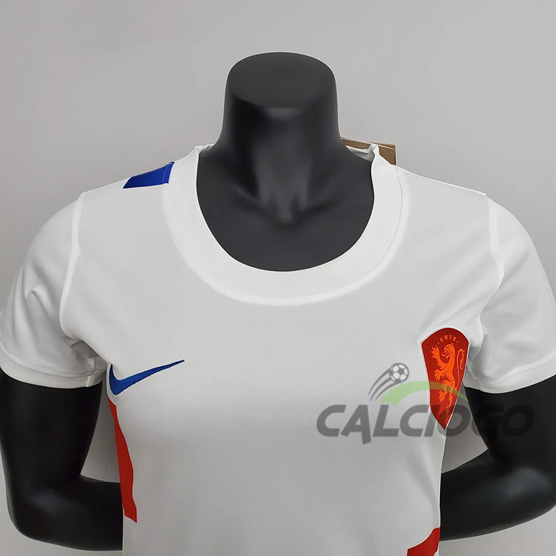 Netherlands Femmina Jersey Bianco 2022