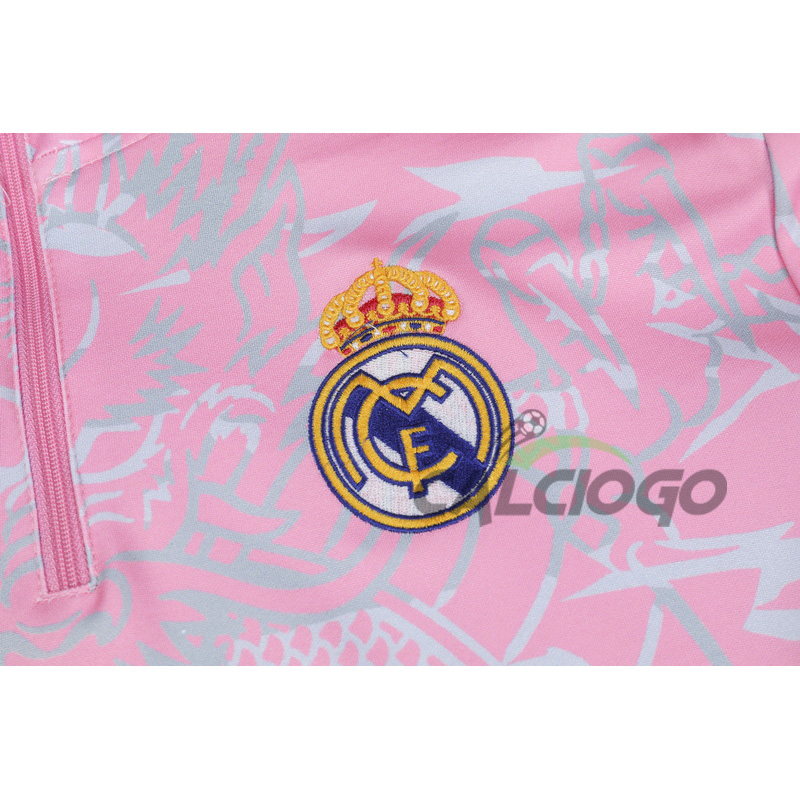 Tuta Real Madrid Felpa Zips Rosa 2023-2024