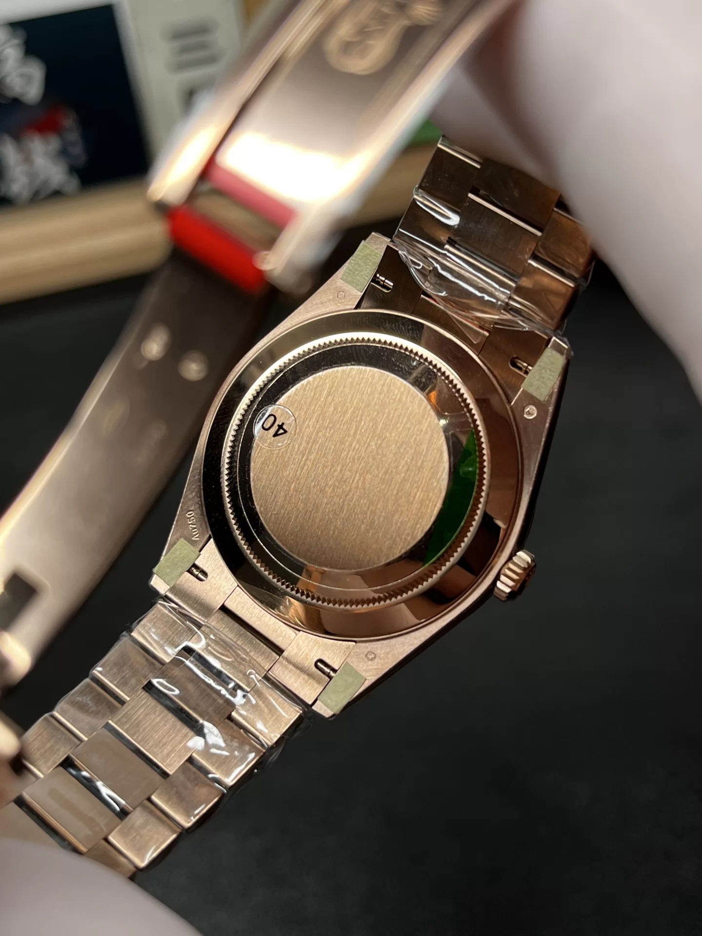 GYL Rolex Day-Date 40mm Rose Gold Olive Green Sunburst Roman Dial Fluted Bezel President Bracelet (228235) 11 Super Clone – DD3255 Movement-GYL-GaiYalun