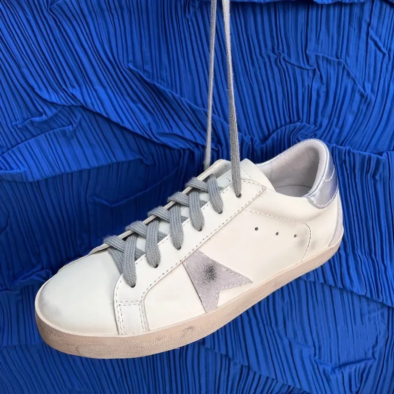 VII 2023 Woman Casual Shoes All Season Female Shoe Genuine Leather Vintage Handmade Dirty Shoes Flat Shoes Free Shipping Offers