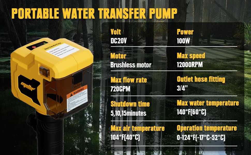 deep well pump powered by dewalt 20v battery