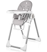 Baby High Chair - Adjustable Seat with 5 Different Positions - 7 Different Heights - Comfortable ...