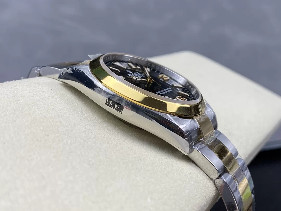 GYL Rolex Explorer 36mm Two-Tone Yellow Gold Black “3-6-9” Dial Smooth Bezel Oyster Bracelet (124273) 1:1 Super Clone – DD3230 Movement-GYL-GaiYalun