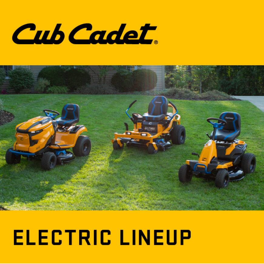 Cub Cadet electric riders, Cub Cadet Lithium-ion riders, Cub Cadet battery riders, Cub Cadet electric mowers