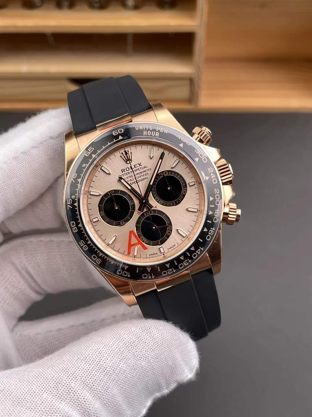 GYL Rolex Cosmograph Daytona 40mm Sundust Dial Everose Gold Rubber Strap (126515LN) 11 Super Clone – DD4131 Movement-GYL-GaiYalun