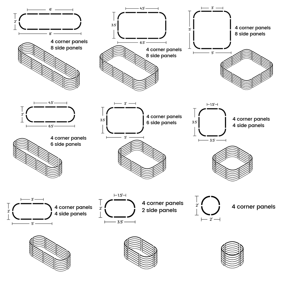 17-inch-tall-modular-metal-raised-garden-beds-assembling-instruction-vegega"17"