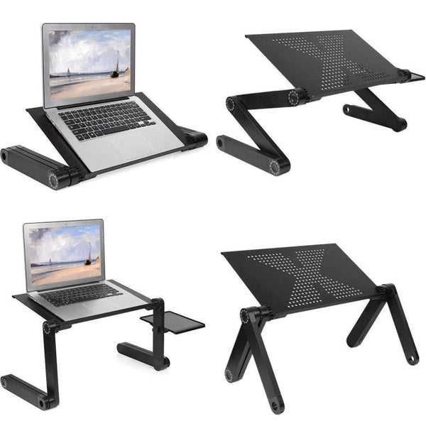 Adjustable Foldable Laptop Stand with Mouse Stand - Portable Lightweight Laptop Tablet Table Desk