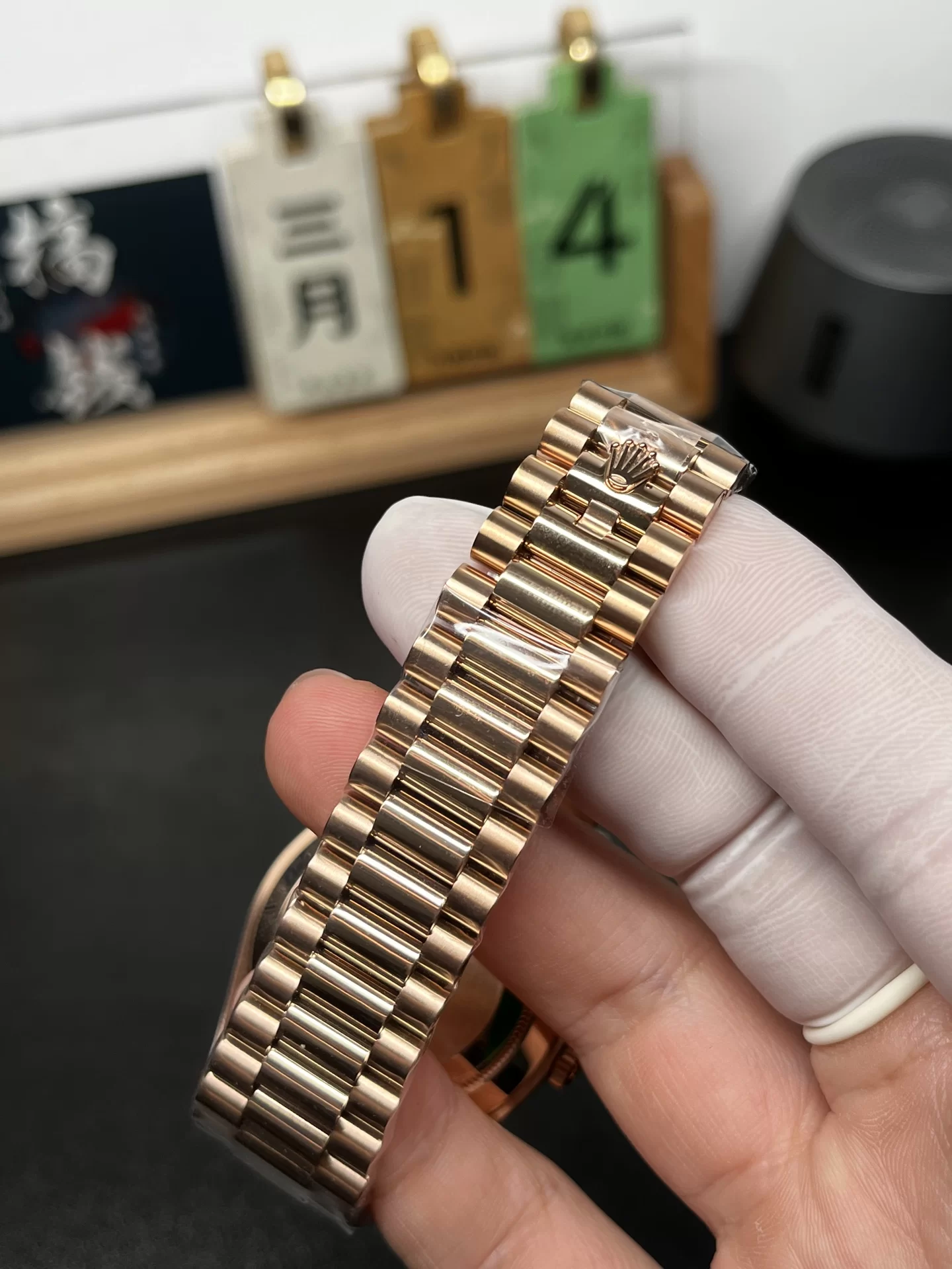 GYL Rolex Day-Date 40mm Rose Gold Olive Green Sunburst Roman Dial Fluted Bezel President Bracelet (228235) 11 Super Clone – DD3255 Movement-GYL-GaiYalun