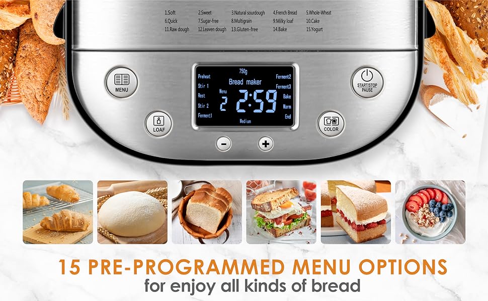 atuomatic handmade bread maker machine