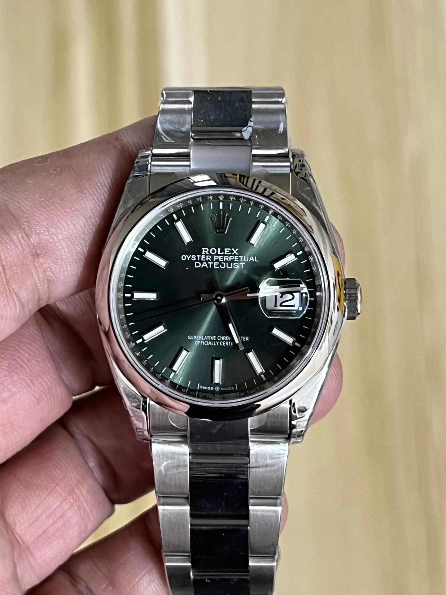 GYL Rolex Datejust 36mm Sunburst Green Dial Smooth Bezel Oyster Bracelet (126200) 11 Super Clone – DD3235 Movement-GYL-GaiYalun