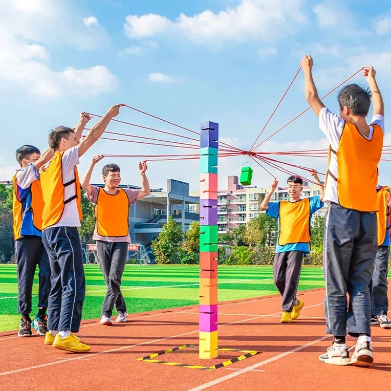Teamwork Games Tower Building Outdoor Sports Toys Team Building Games Company Activity Adult Kid Sensory Equipment Party Play