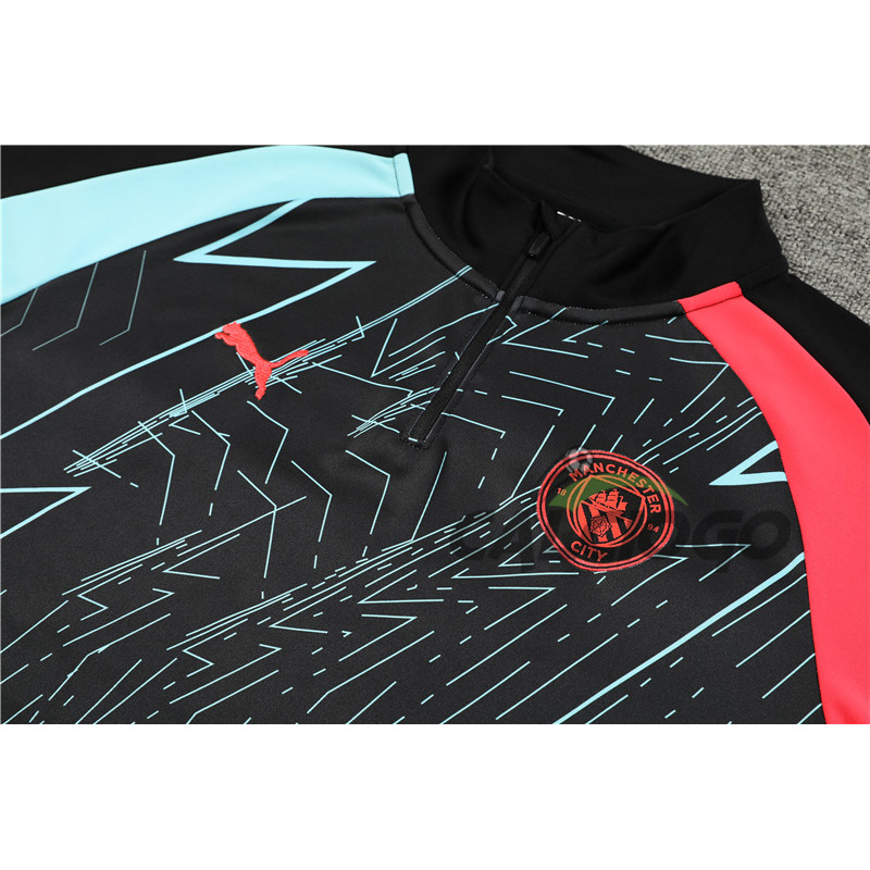 Tuta Calcio Manchester City Felpa Nero 2023-2024