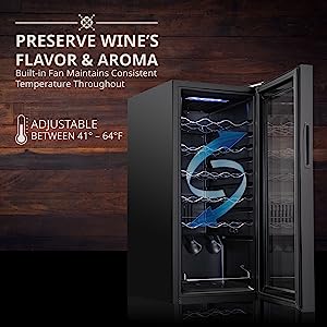 Ivation Wine cooler Preserve Wine’s Fullest Flavor & Aroma