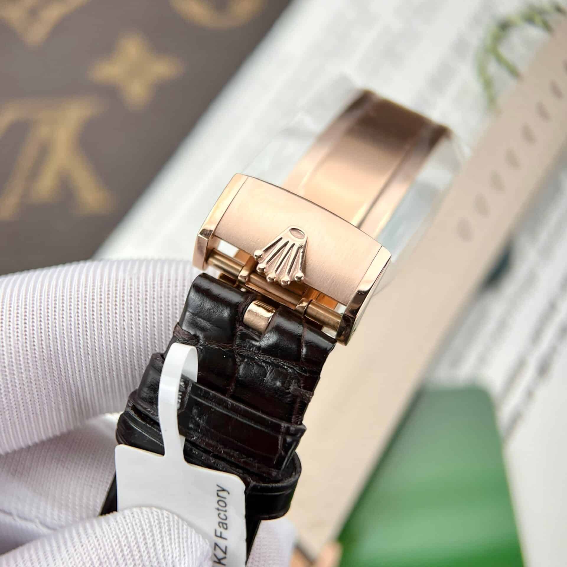 GYL Rolex Cellini Moonphase 50535 Rose Gold Leather Best Replica 39mm-GYL-GaiYalun