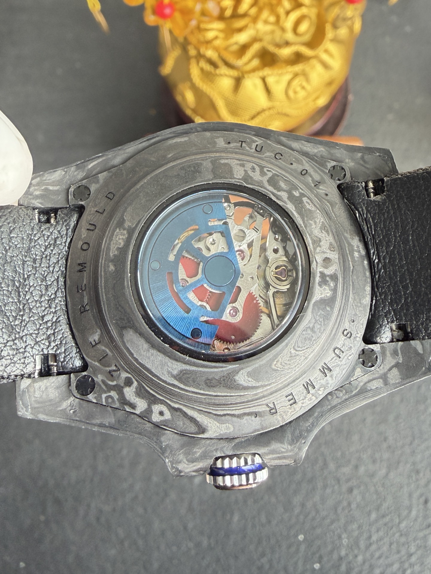 GYL Rolex Submariner Skeletonized Movement Zif Remould Black Carbon Fiber Textile Strap 1:1 Best Replica 41mm-GYL-GaiYalun