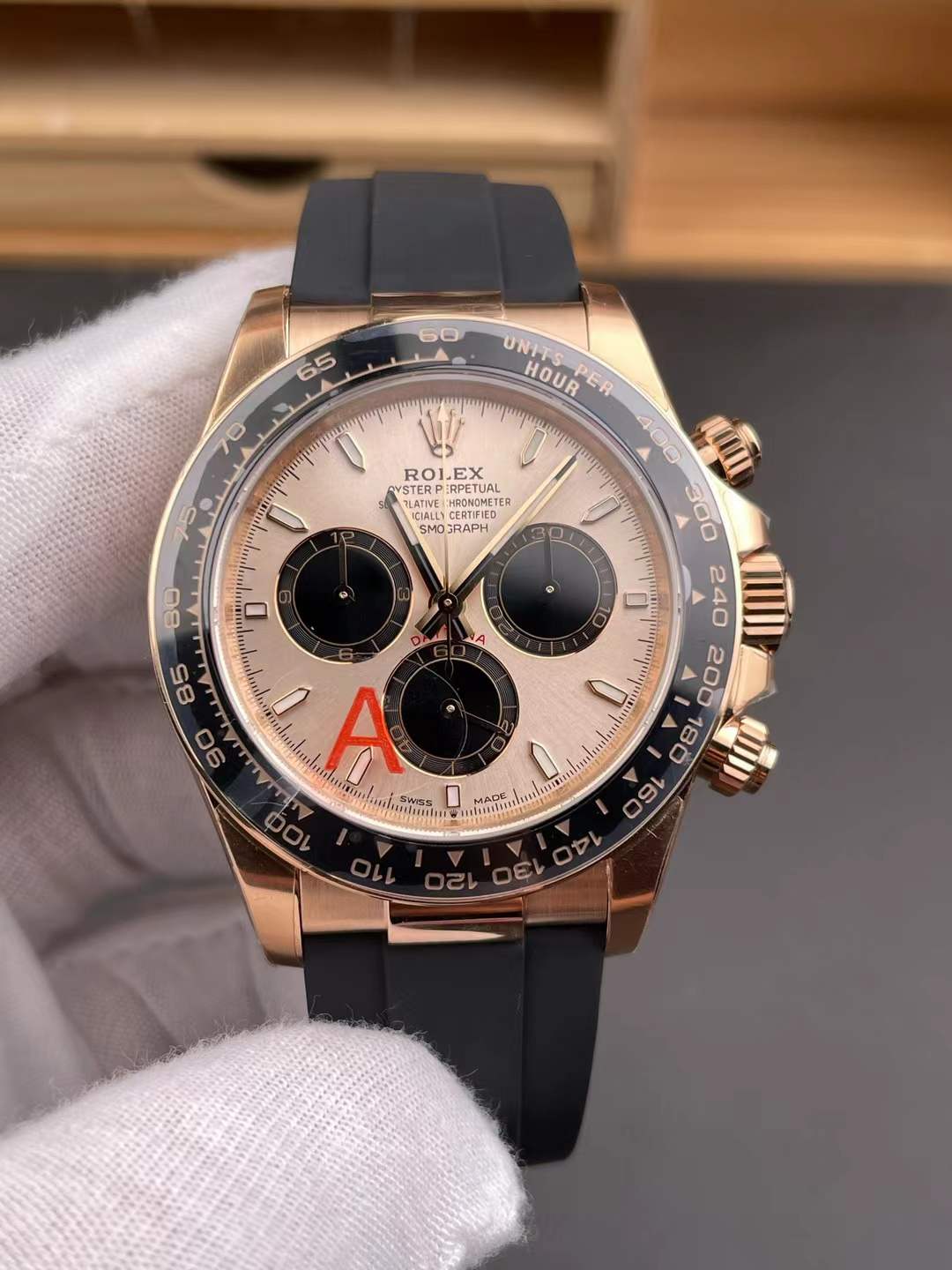 GYL Rolex Cosmograph Daytona 40mm Sundust Dial Everose Gold Rubber Strap (126515LN) 11 Super Clone – DD4131 Movement-GYL-GaiYalun