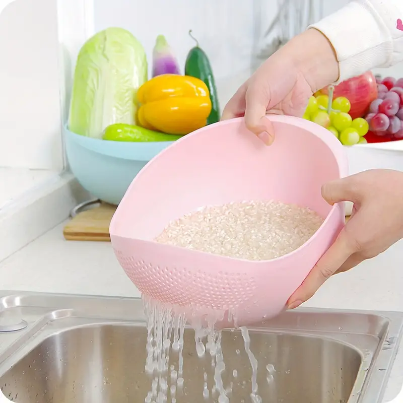 1pc 2pcs 3pcs multi functional kitchen washing basket basin drain water wash rice perfect for cleaning vegetables and fruits and more with convenient features ideal for various uses and users kitchen accessories details 7