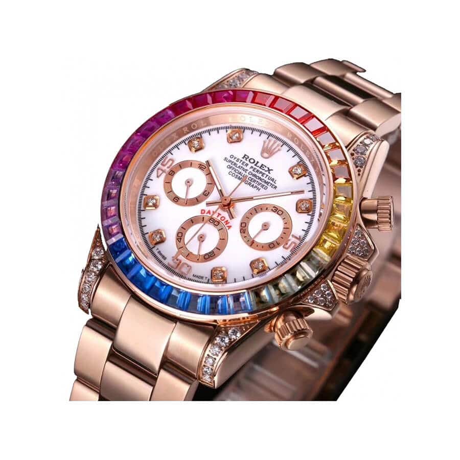 rolex-daytona-cosmograph-rainbow-crystals-bezel-left-replica