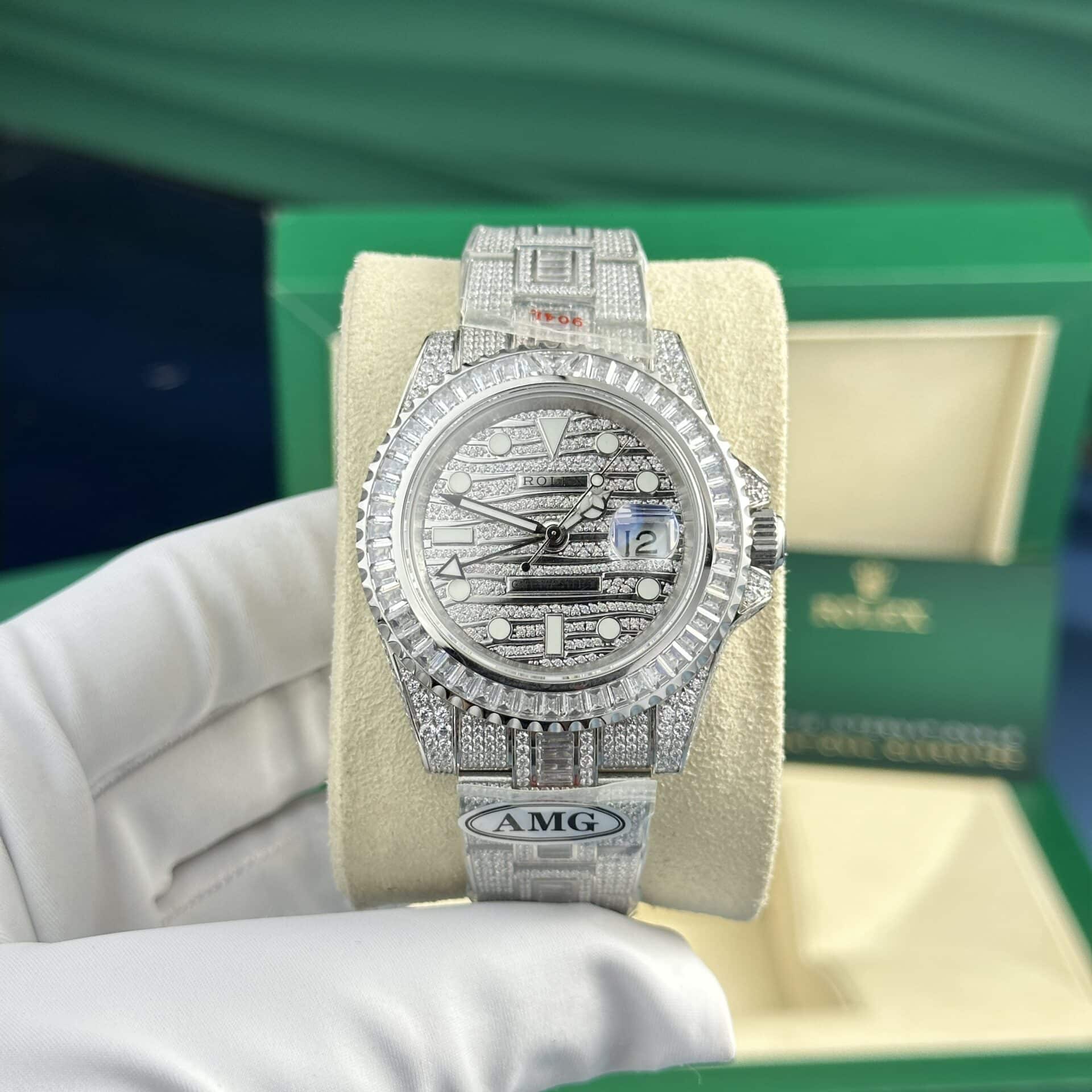 GYL Rolex GMT-Master II “Ice” 116769TBR Diamond Replica AMG Factory 40mm-GYL-GaiYalun
