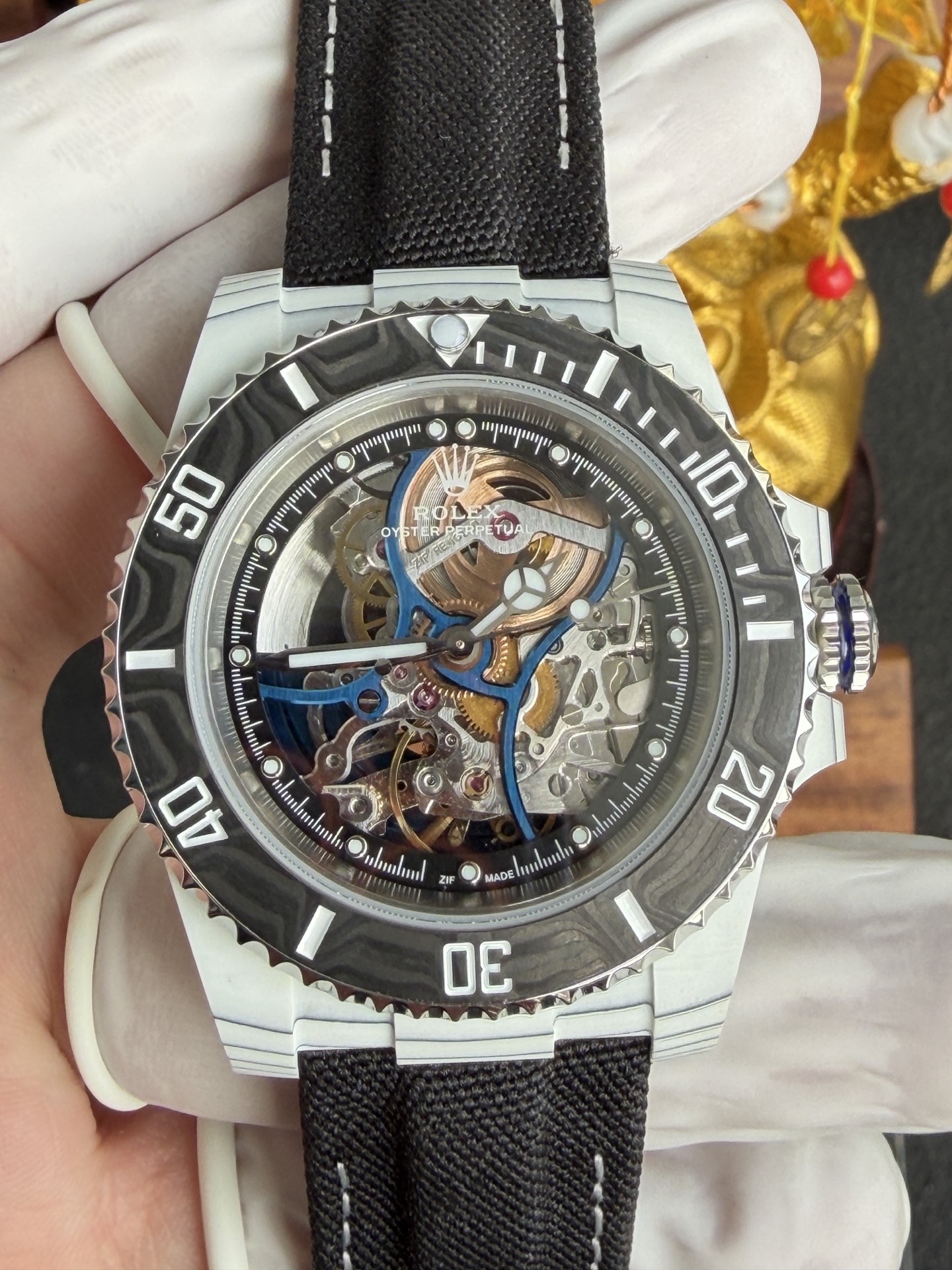 GYL Rolex Submariner Carbon Quartz “Summer” Vision of Miami Skeletonized Movement Zif Remould 1:1 Best Replica 41mm-GYL-GaiYalun