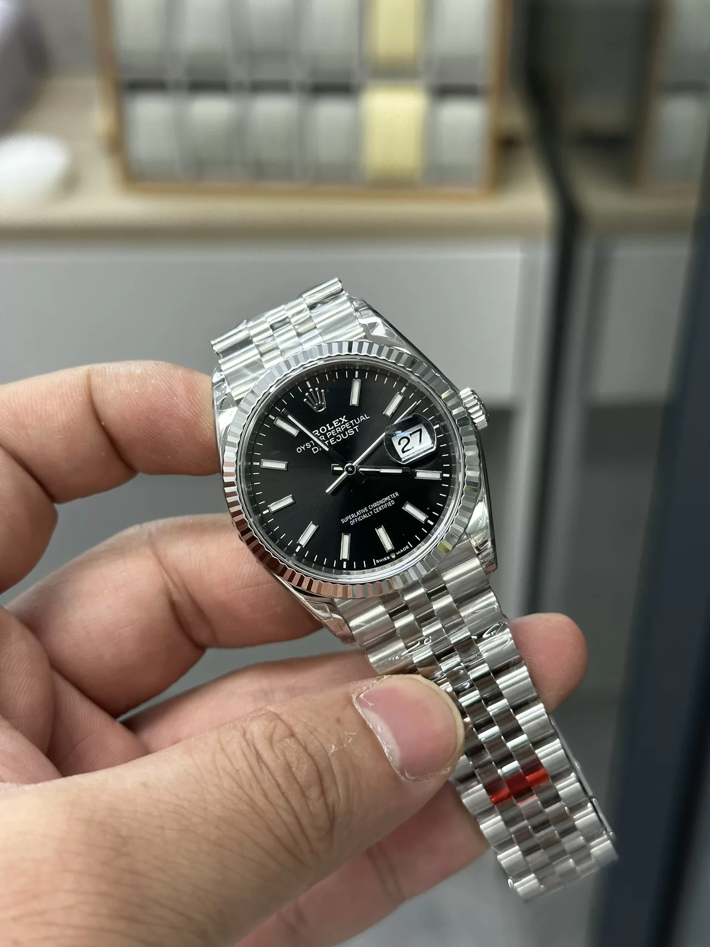 GYL Rolex Datejust 36mm Bright Black Dial Fluted Bezel Jubilee Bracelet (126234) 11 Super Clone – DD3235 Movement-GYL-GaiYalun