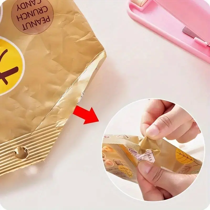 portable mini heat sealer for food bags thermal plastic bag closure for freshness easy to use packing kitchen accessory details 4