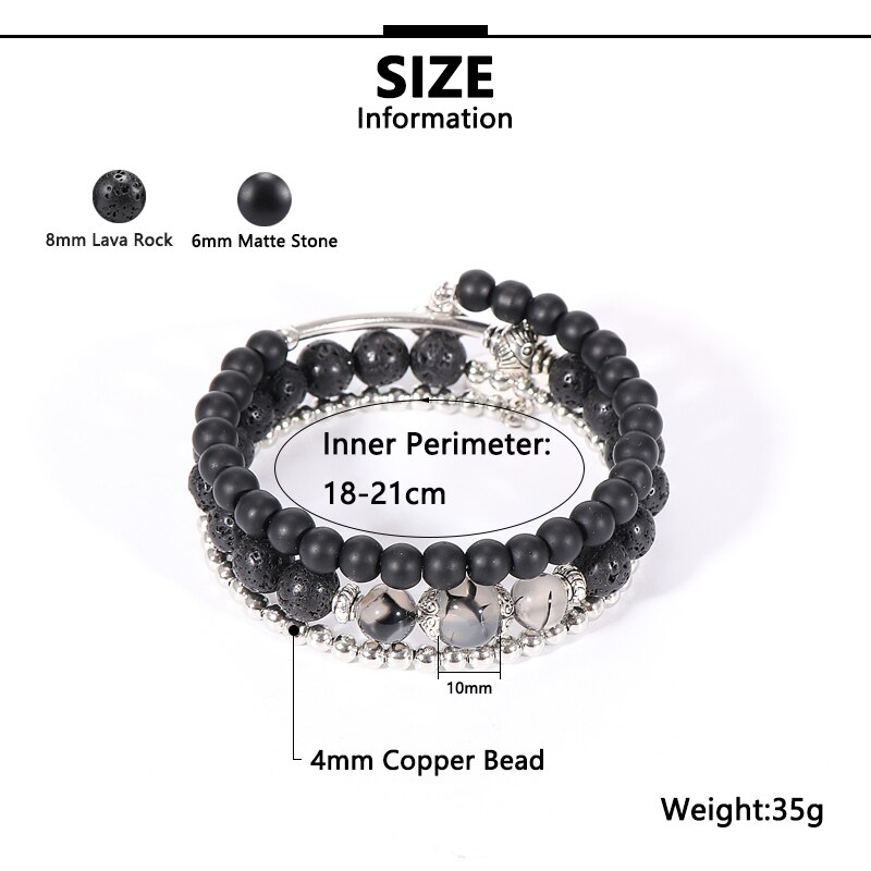 Size of Natural Crystal Protection Stone Bracelet