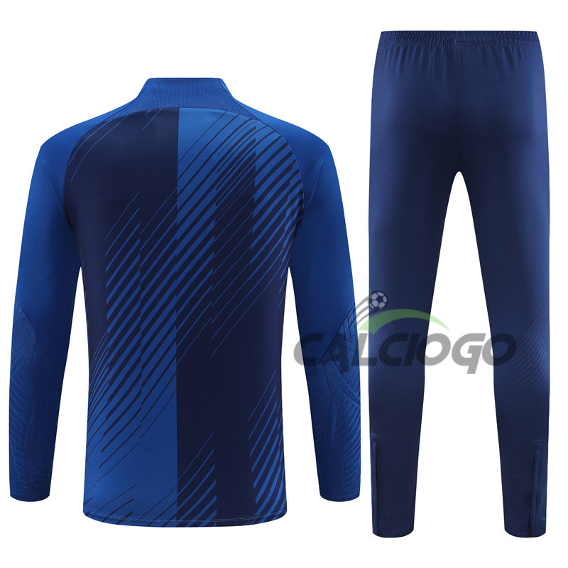 Tuta Calcio FC Barcellona Felpa Zips Blu 2023-2024