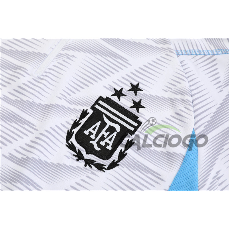Tuta Calcio Argentina Felpa Zips Bianco 2023-2024