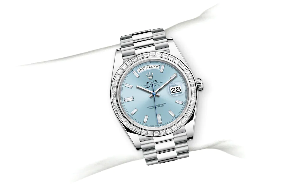 Rolex Day-Date in Platinum M228396TBR-0002 at J. Licht & Sons Rolex Boutique