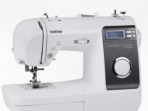 machine slightly angled