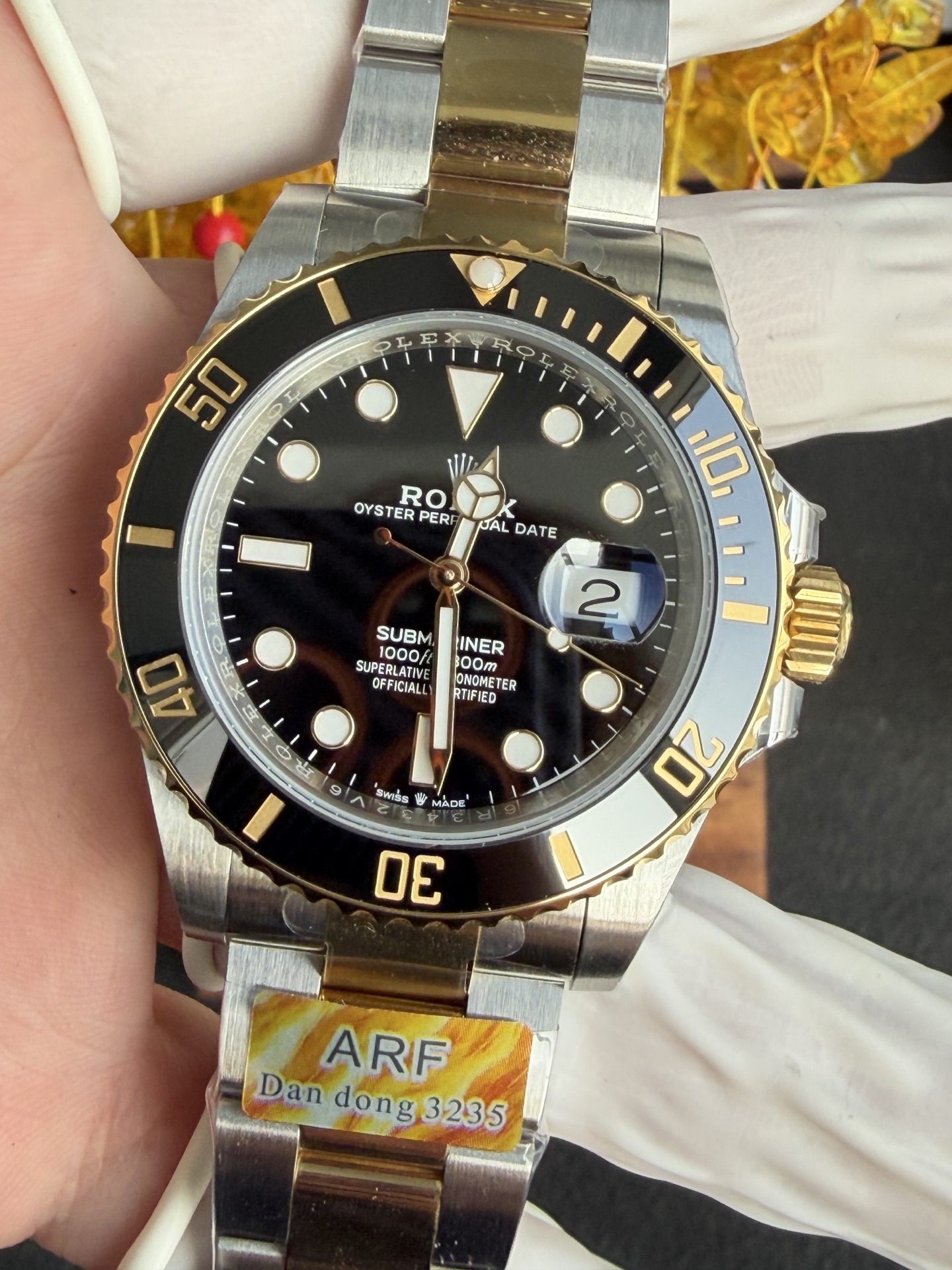 GYL Rolex Submariner Date 126613LN Two Tone Yellow Gold Black Dial 175g 1:1 Super Clone ARF 41mm-GYL-GaiYalun